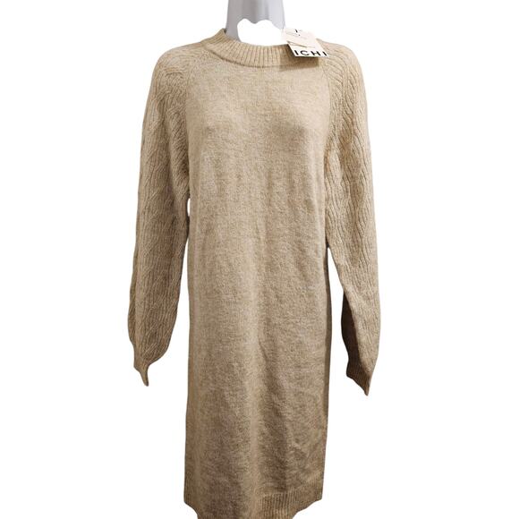 Ichi IHASDIS Fall 2025 Release Knit Dress, Size Small, Color Oatmeal - Picture 6 of 10